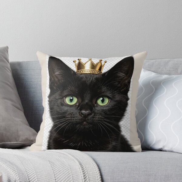 Item preview, Cute Black Cat Crown Portrait designed and sold by BagFactoryUK.