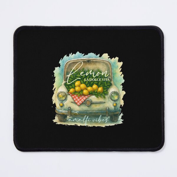 Item preview, Lemon La Dolce Vita Vintage Italian Car Watercolor designed and sold by artCreativeColony.