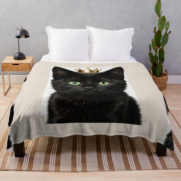 Item preview, Cute Black Cat Crown Portrait designed and sold by BagFactoryUK.