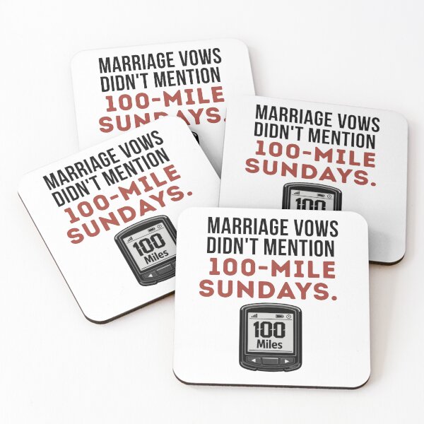 Item preview, Marriage Vows Didn't Mention 100 Miles - Sundays. | Funny Cycling Tee designed and sold by Pedal & Pace.