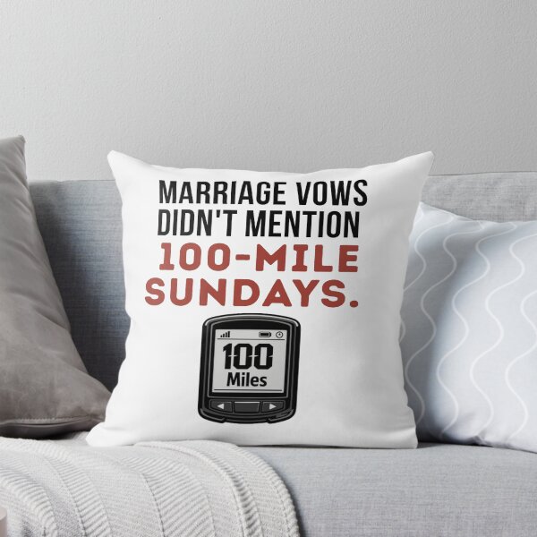 Item preview, Marriage Vows Didn't Mention 100 Miles - Sundays. | Funny Cycling Tee designed and sold by Pedal & Pace.