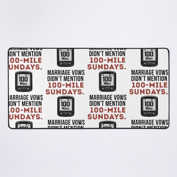 Item preview, Marriage Vows Didn't Mention 100 Miles - Sundays. | Funny Cycling Tee designed and sold by Pedal & Pace.