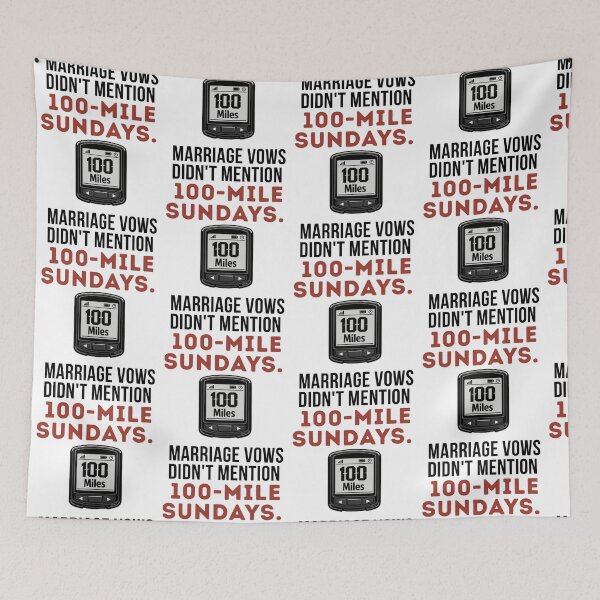 Item preview, Marriage Vows Didn't Mention 100 Miles - Sundays. | Funny Cycling Tee designed and sold by Pedal & Pace.