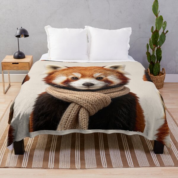 Item preview, Cute Red Panda Winter Scarf Portrait designed and sold by BagFactoryUK.