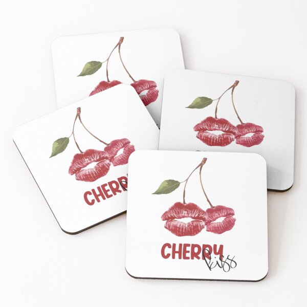 Item preview, Cherry Kiss Red Lips Watercolor Illustration designed and sold by SarvynStudio.