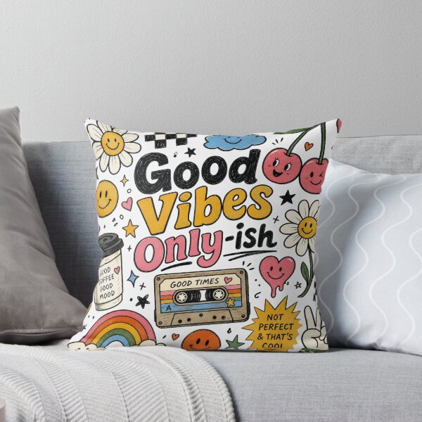 Item preview, Good Vibes Only | Retro Positive Typography Aesthetic T-Shirt designed and sold by rushaib.