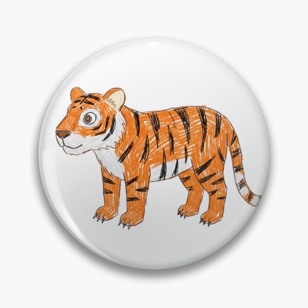 Item preview, Crayon design Tiger T-Shirt designed and sold by Crayonasaurous.