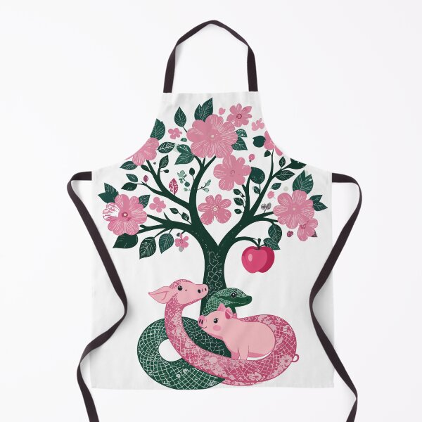 Item preview, Two Snakes and a Pig | Surreal Fantasy Animal Illustration designed and sold by NebulaeLab.