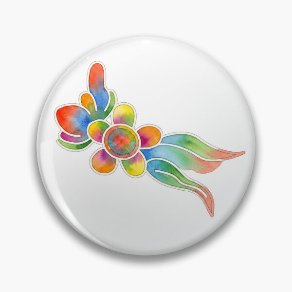 Item preview, Korean Traditional Colorful Floral Ribbon Watercolor Pattern designed and sold by Yiruda-Art.