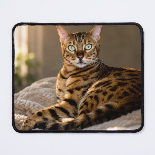Item preview, Bengal cat with green eyes designed and sold by Kimberly Palmer.