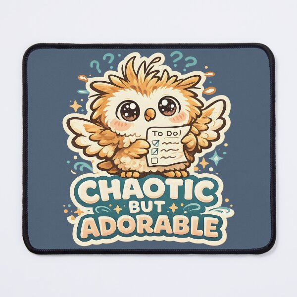 Item preview, Chaotic But Adorable Cute Owl Design | Funny Messy Owl with To-Do List Illustration designed and sold by MAD's Recreation Studio.