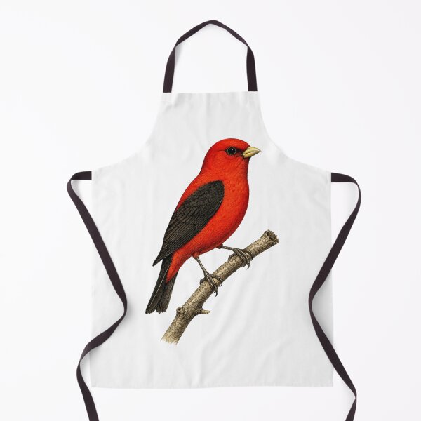 Item preview, Scarlet Tanager Vintage Plate designed and sold by KrungiT Design .