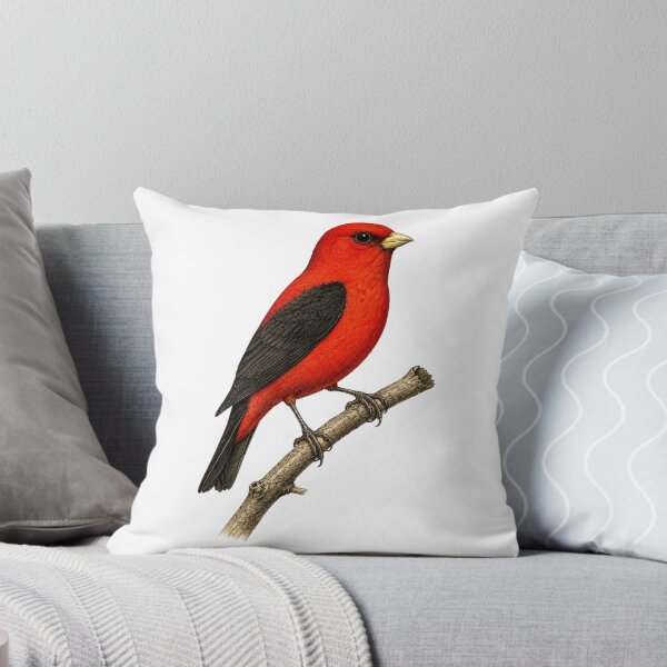 Item preview, Scarlet Tanager Vintage Plate designed and sold by KrungiT Design .
