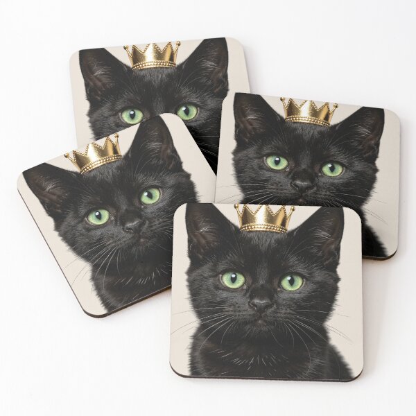 Item preview, Cute Black Cat Crown Portrait designed and sold by BagFactoryUK.