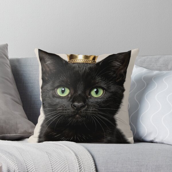 Item preview, Cute Black Cat Crown Portrait designed and sold by BagFactoryUK.