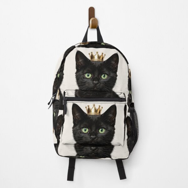 Item preview, Cute Black Cat Crown Portrait designed and sold by BagFactoryUK.