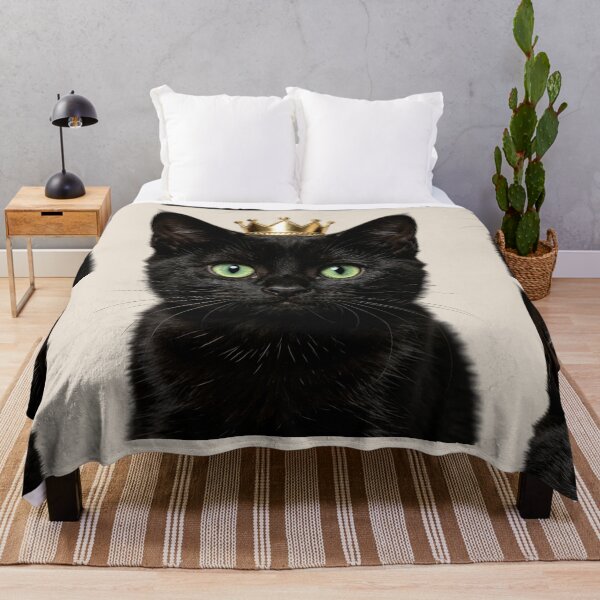 Item preview, Cute Black Cat Crown Portrait designed and sold by BagFactoryUK.