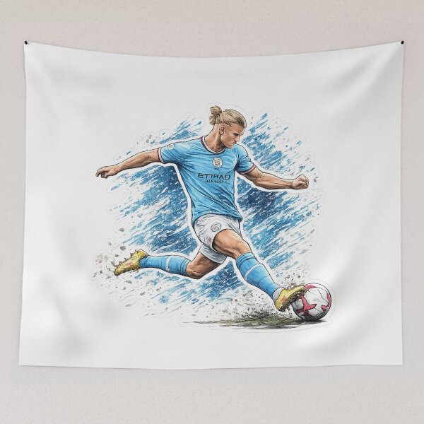 Item preview, Erling Haaland Football Sticker designed and sold by ucpstudio.