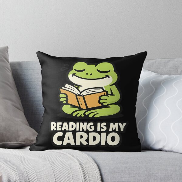 Item preview, Reading Is My Cardio Frog Sticker | Funny Book Lover Gift | Teacher Librarian Reader designed and sold by Moss & Mellow.