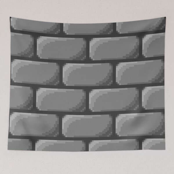 Item preview, Muro de piedra de castillo pixelado designed and sold by CyberphnxArtz.