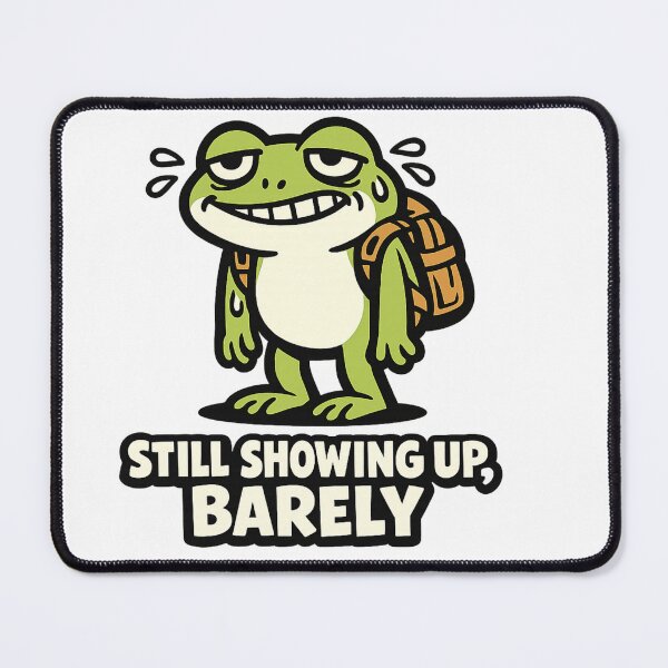 Item preview, Funny Frog Back to School Sticker | Still Showing Up Barely | Teacher Student Humor Gift designed and sold by Moss & Mellow.
