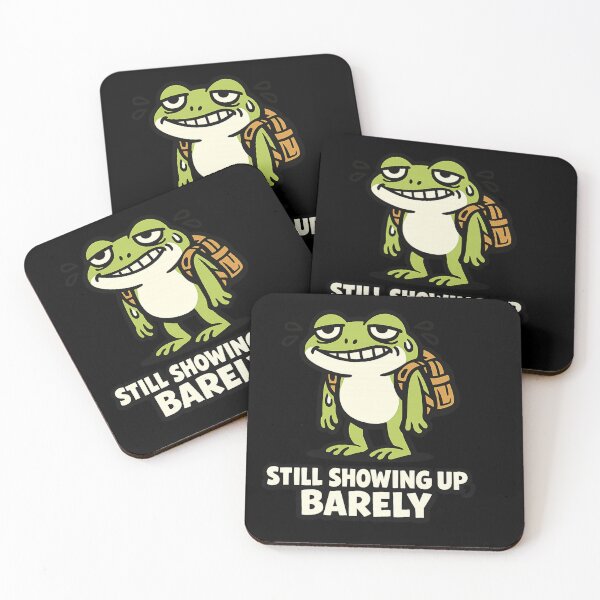 Item preview, Funny Frog Back to School Sticker | Still Showing Up Barely | Teacher Student Humor Gift designed and sold by Moss & Mellow.