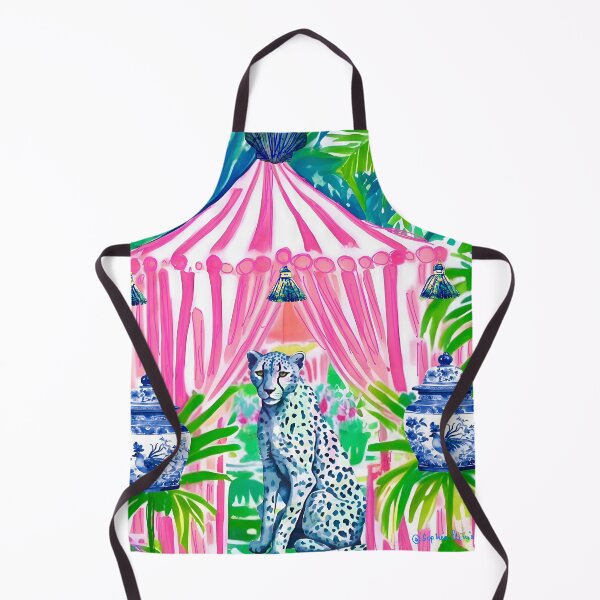 Item preview, Preppy Cheetah in pink stripy cabana designed and sold by SophieClimaArt.
