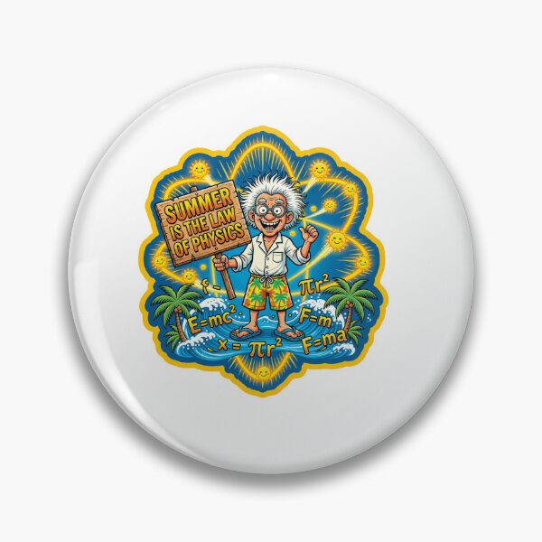 Item preview, Summer Is The Law Of Physics Cartoon Sticker designed and sold by Imaginarium of Chaos falcon88 .