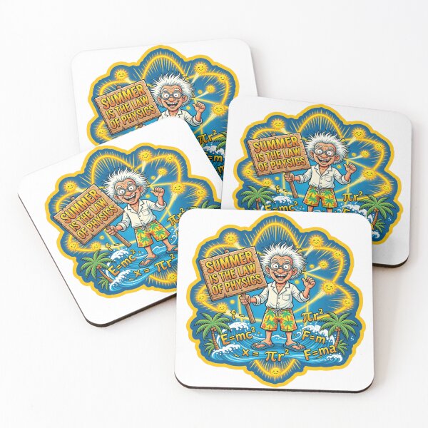 Item preview, Summer Is The Law Of Physics Cartoon Sticker designed and sold by Imaginarium of Chaos falcon88 .