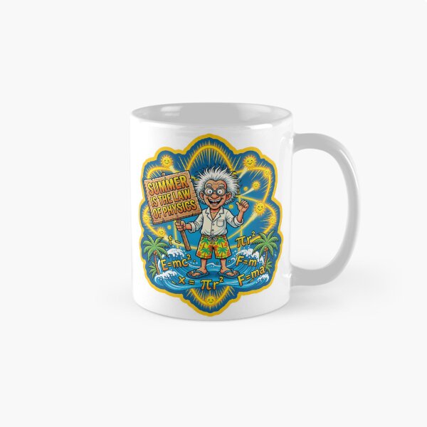 Item preview, Summer Is The Law Of Physics Cartoon Sticker designed and sold by Imaginarium of Chaos falcon88 .