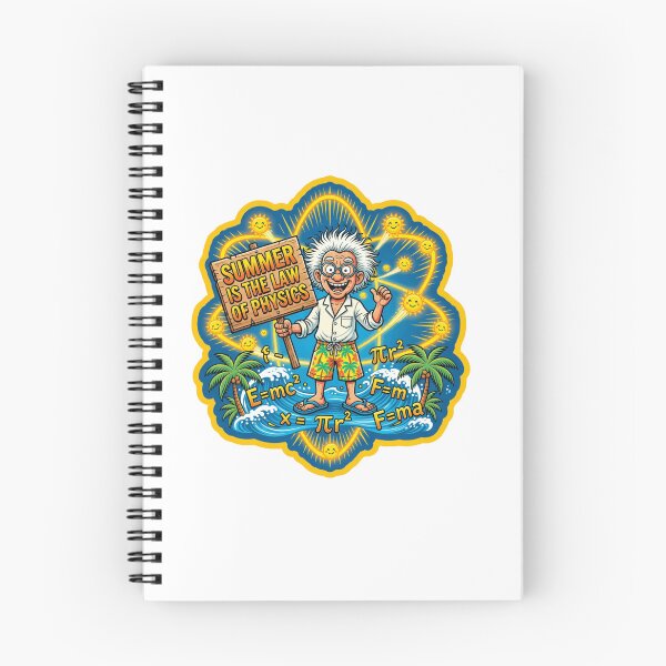 Item preview, Summer Is The Law Of Physics Cartoon Sticker designed and sold by Imaginarium of Chaos falcon88 .