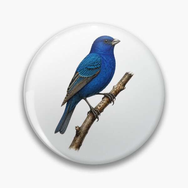 Item preview, Indigo Bunting Blue Songbird designed and sold by KrungiT Design .