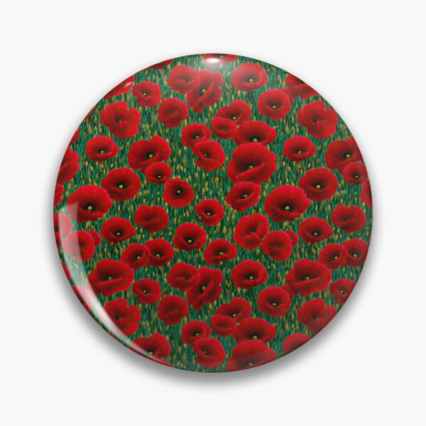 Item preview, Red Poppies Blooming In Green Meadow Pattern designed and sold by igraphixart.