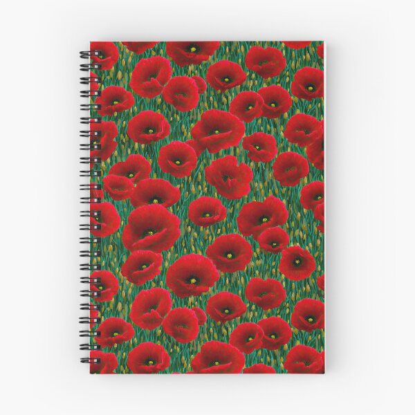 Item preview, Red Poppies Blooming In Green Meadow Pattern designed and sold by igraphixart.