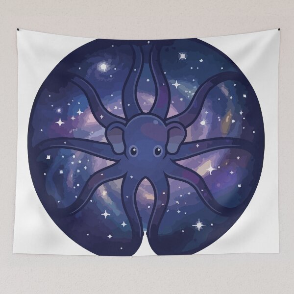 Item preview, Cosmic Galaxy Dumbo Octopus Starry Sea Circle designed and sold by Arc2020.