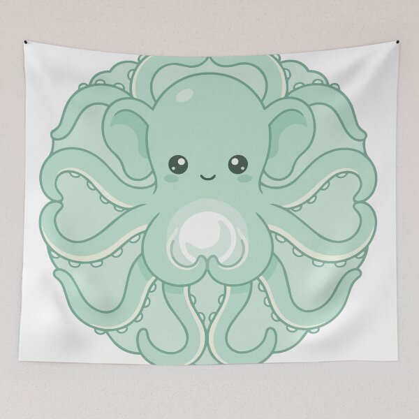 Item preview, Dreamy Mint Dumbo Octopus Pearl Symmetrical Art designed and sold by Arc2020.