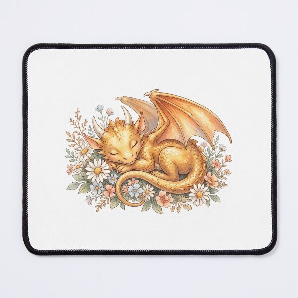 Item preview, Sleeping Golden Dragon - Whimsical Fantasy Art designed and sold by LunnaAtica.