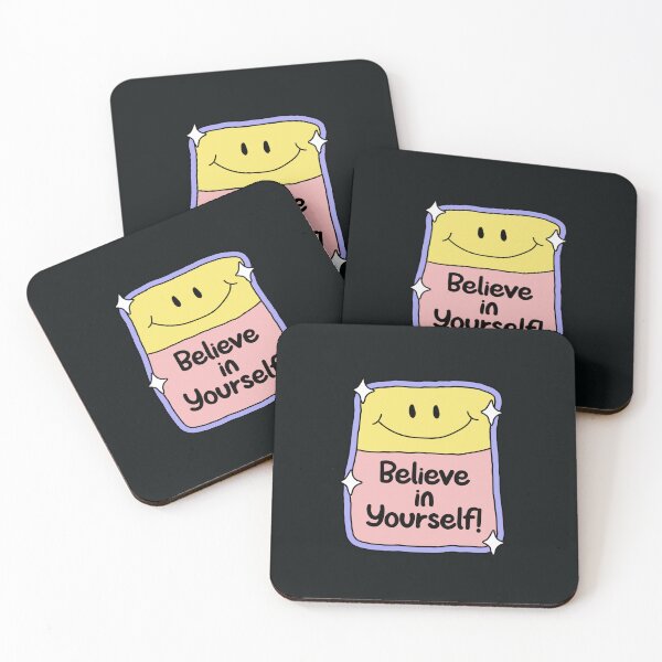 Item preview, Believe in yourself retro smiley sticker designed and sold by Krishnacre8.