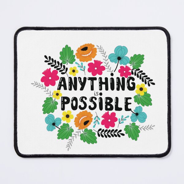 Item preview, Anything is possible floral typography designed and sold by Krishnacre8.