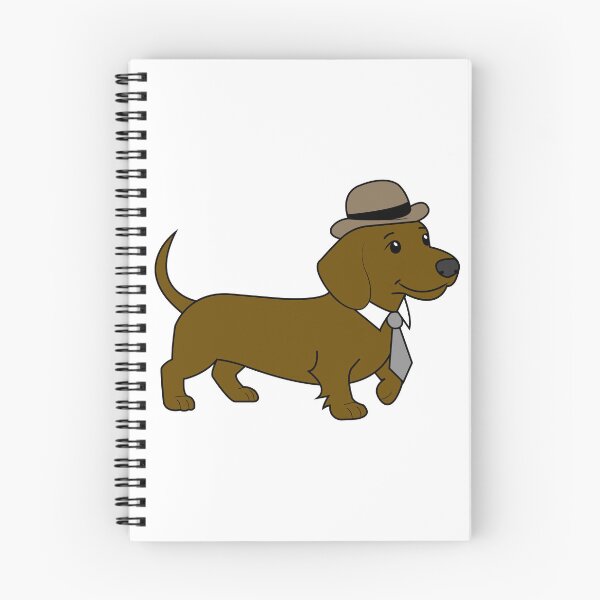 Item preview, Cute Dachshund Illustration With a Hat and Tie designed and sold by asterloom.