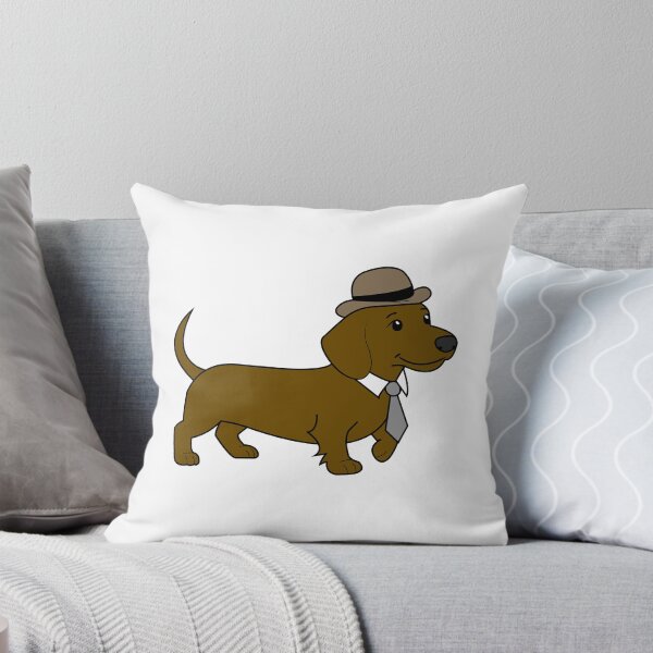 Item preview, Cute Dachshund Illustration With a Hat and Tie designed and sold by asterloom.