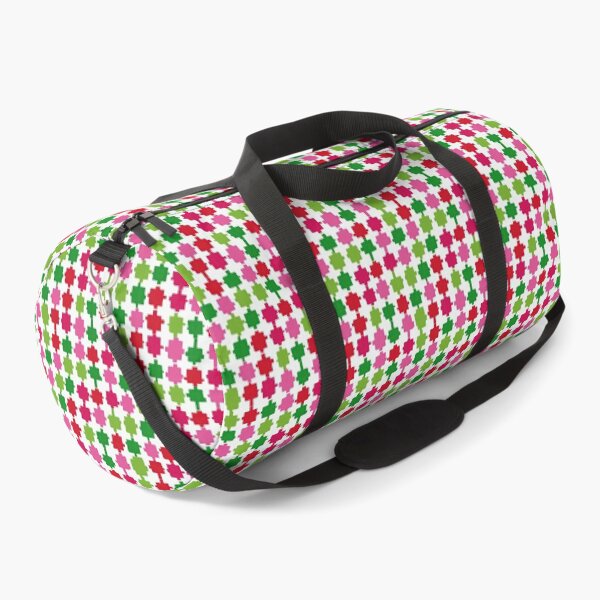 Item preview, Geometric Block Checkered Pattern In Red And Green designed and sold by igraphixart.