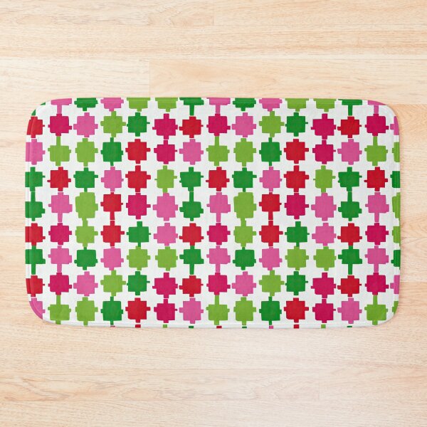 Item preview, Geometric Block Checkered Pattern In Red And Green designed and sold by igraphixart.