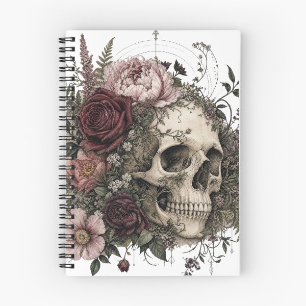 Item preview, Botanical Skull | Gothic Floral Skull Tattoo Style Graphic T-Shirt designed and sold by rushaib.