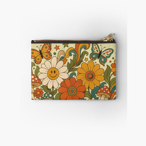 Item preview, Retro 70s Boho Hippie Groovy Floral Mushroom & Butterfly Art designed and sold by Far Out Goods.