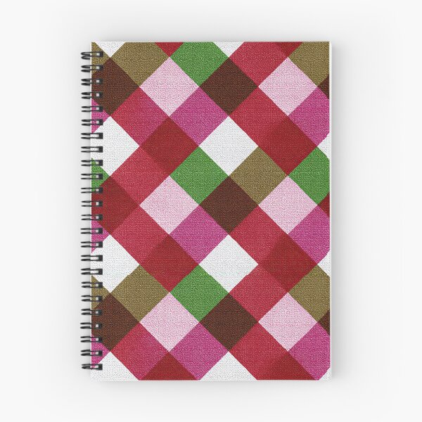 Item preview, Textured Diagonal Plaid Pattern In Red And Green designed and sold by igraphixart.