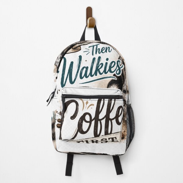 Item preview, Coffee First, Then Walkies. Cute Merle Dog Illustration. Nezuko Collection designed and sold by KOZStudio.