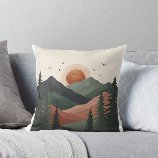 Item preview, Mountain Sunrise Illustration designed and sold by SAJ Design Studio.