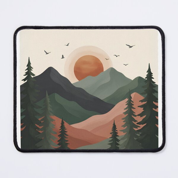Item preview, Mountain Sunrise Illustration designed and sold by SAJ Design Studio.