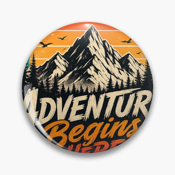 Item preview, Adventure Begins Here | Travel Typography Design designed and sold by VasiArtLab.